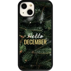 Coque iPhone 13 - Silicone rigide noir Winter 25 Winter hello december