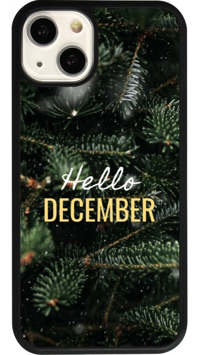 iPhone 13 Case Hülle - Silikon schwarz Winter 25 Winter hello december