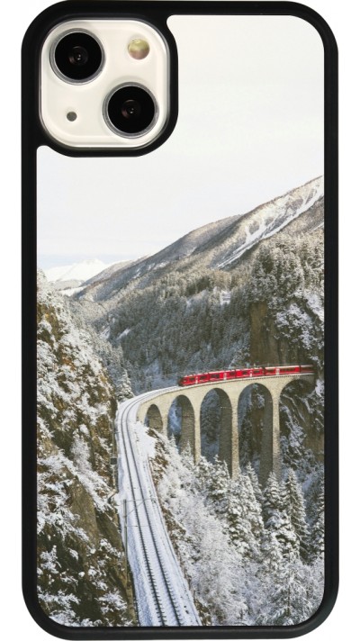iPhone 13 Case Hülle - Silikon schwarz Winter 25 Winter polar express
