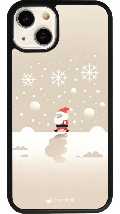 iPhone 13 Case Hülle - Silikon schwarz Weihnachten 2023 Minimalistischer Weihnachtsmann