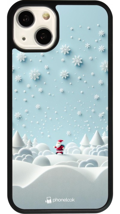 iPhone 13 Case Hülle - Silikon schwarz Weihnachten 2023 Kleiner Vater Schneeflocke