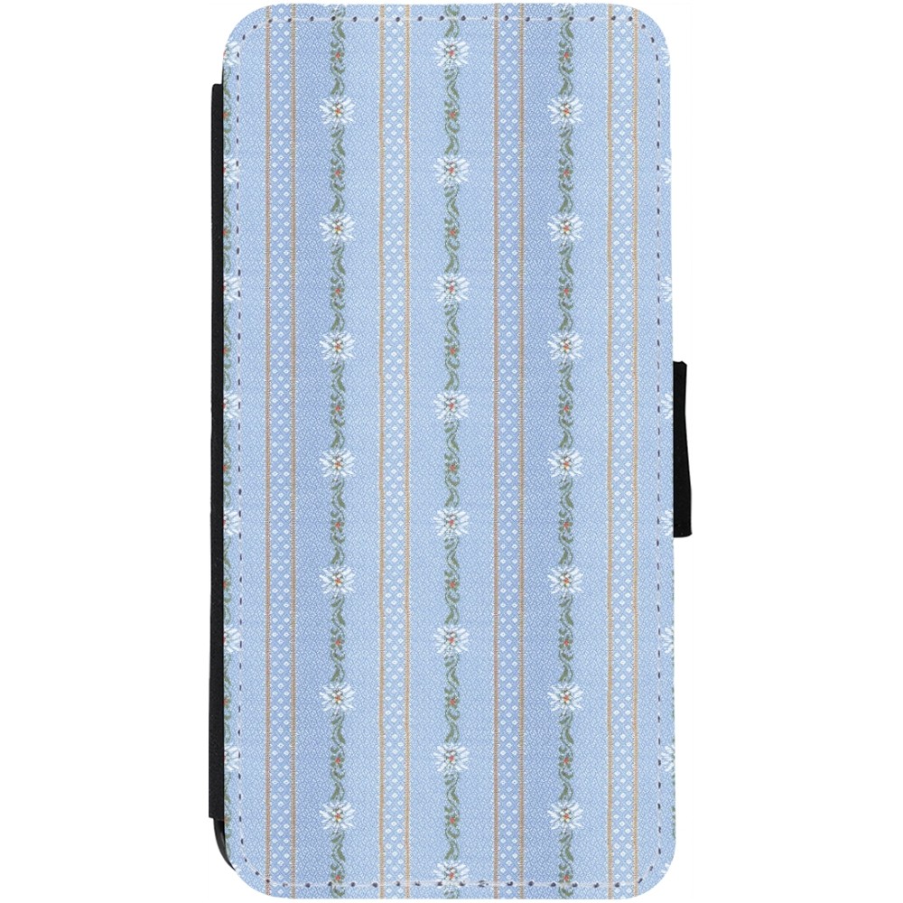 Coque iPhone 13 - Wallet noir Edelweiss