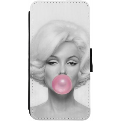 iPhone 13 Case Hülle - Wallet schwarz Marilyn Bubble