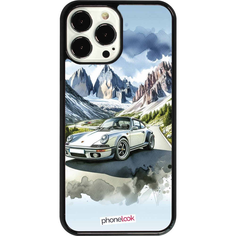 iPhone 13 Pro Max Case Hülle - Porsche 911 Berg Aquarell