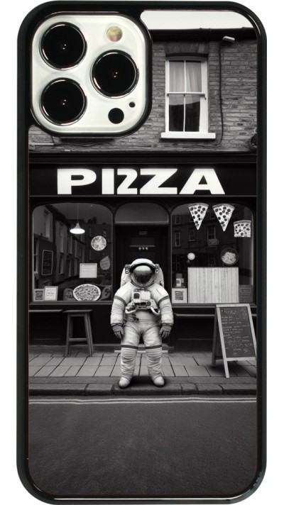 Coque iPhone 13 Pro Max - Astronaute devant une Pizzeria