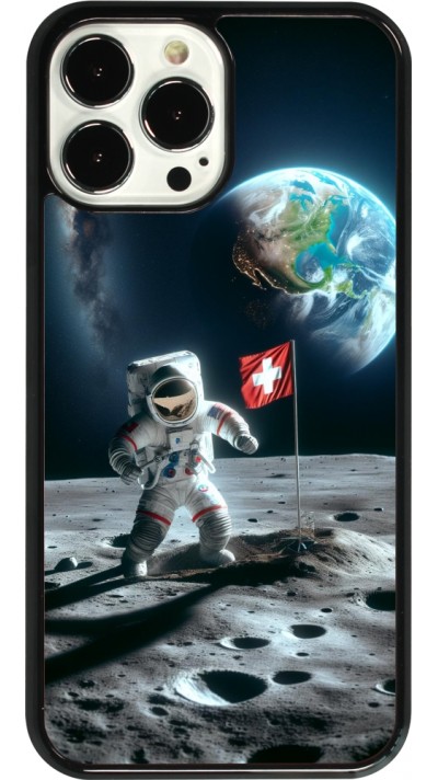 Coque iPhone 13 Pro Max - Astro Suisse sur lune
