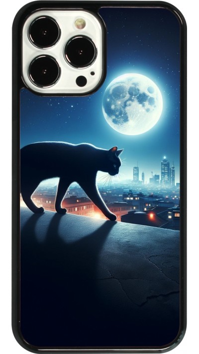 iPhone 13 Pro Max Case Hülle - Schwarze Katze unter dem Vollmond