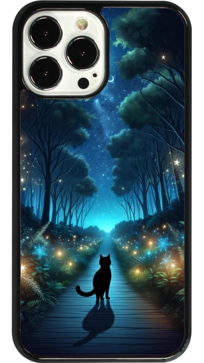iPhone 13 Pro Max Case Hülle - Schwarze Katze Spaziergang