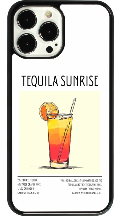 Coque iPhone 13 Pro Max - Cocktail recette Tequila Sunrise
