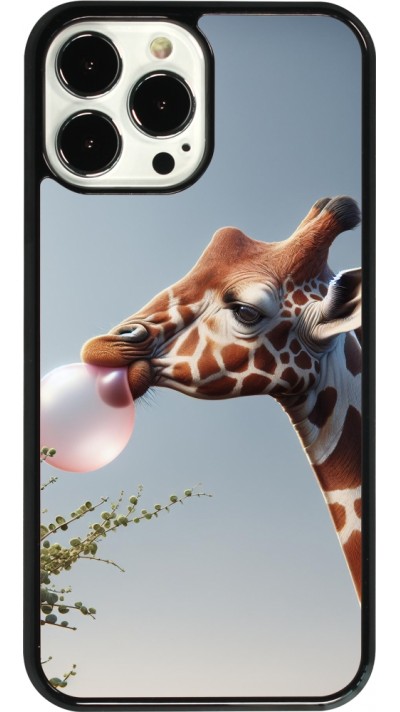 iPhone 13 Pro Max Case Hülle - Giraffe mit Blase