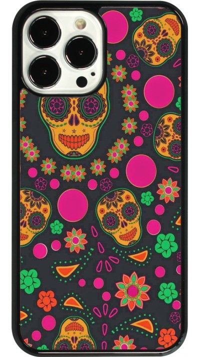 Coque iPhone 13 Pro Max - Halloween 22 colorful mexican skulls