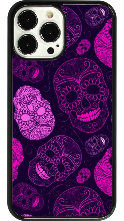 iPhone 13 Pro Max Case Hülle - Halloween 2023 pink skulls