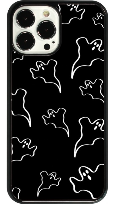 Coque iPhone 13 Pro Max - Halloween 2024 black and white ghosts