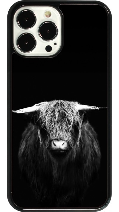 Coque iPhone 13 Pro Max - Highland calf black
