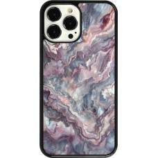 iPhone 13 Pro Max Case Hülle - Violetter silberner Marmor