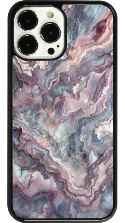 iPhone 13 Pro Max Case Hülle - Violetter silberner Marmor