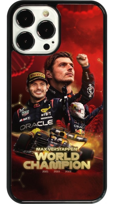 Coque iPhone 13 Pro Max - Max Verstappen Champion 2023