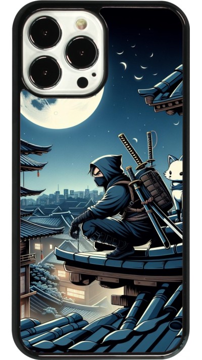 Coque iPhone 13 Pro Max - Ninja sous la lune