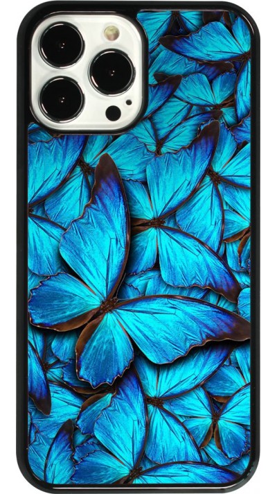 Coque iPhone 13 Pro Max - Papillon - Bleu