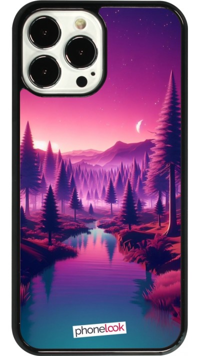 Coque iPhone 13 Pro Max - Paysage Violet-Rose