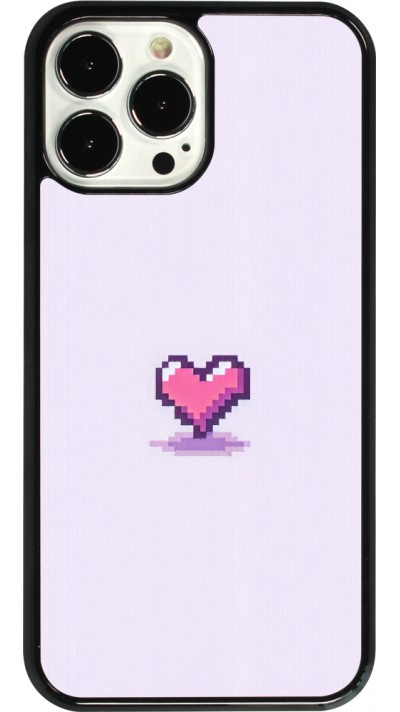 Coque iPhone 13 Pro Max - Pixel Coeur Violet Clair
