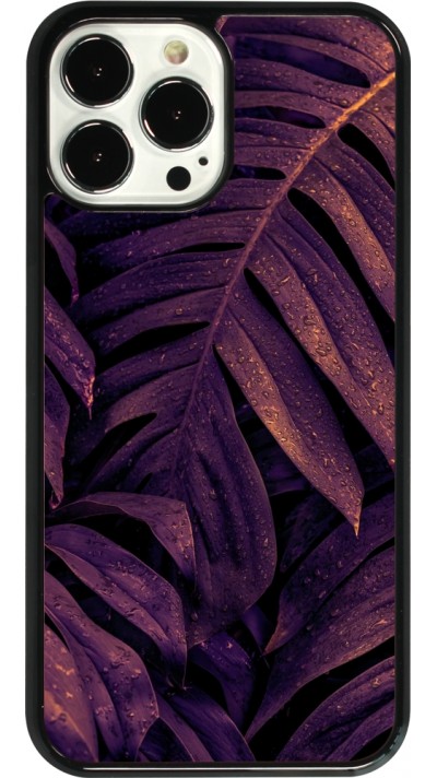 iPhone 13 Pro Max Case Hülle - Purple Light Leaves