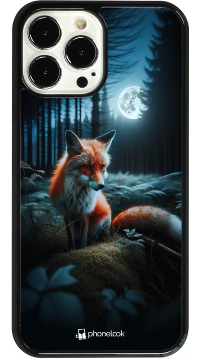 Coque iPhone 13 Pro Max - Renard lune forêt
