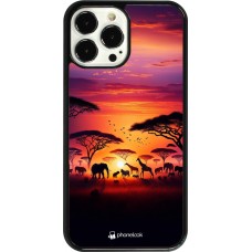 iPhone 13 Pro Max Case Hülle - Safari Sonnenuntergang Wildtiere