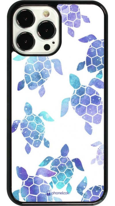 Hülle iPhone 13 Pro Max - Turtles pattern watercolor