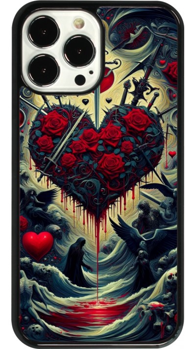 Coque iPhone 13 Pro Max - Dark Love Coeur Sang