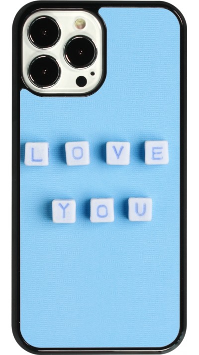 Coque iPhone 13 Pro Max - Valentine 2023 blue love you