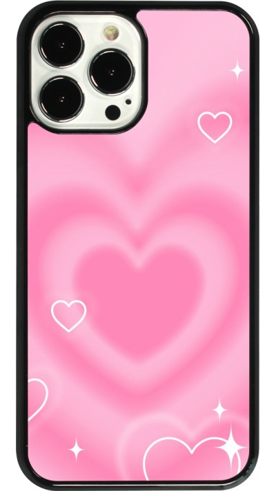 Coque iPhone 13 Pro Max - Valentine 2023 degraded pink hearts