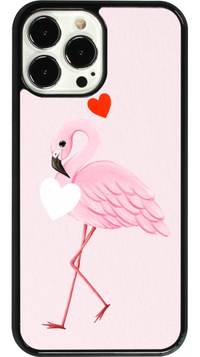Coque iPhone 13 Pro Max - Valentine 2023 flamingo hearts