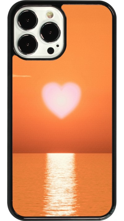 Coque iPhone 13 Pro Max - Valentine 2023 heart orange sea