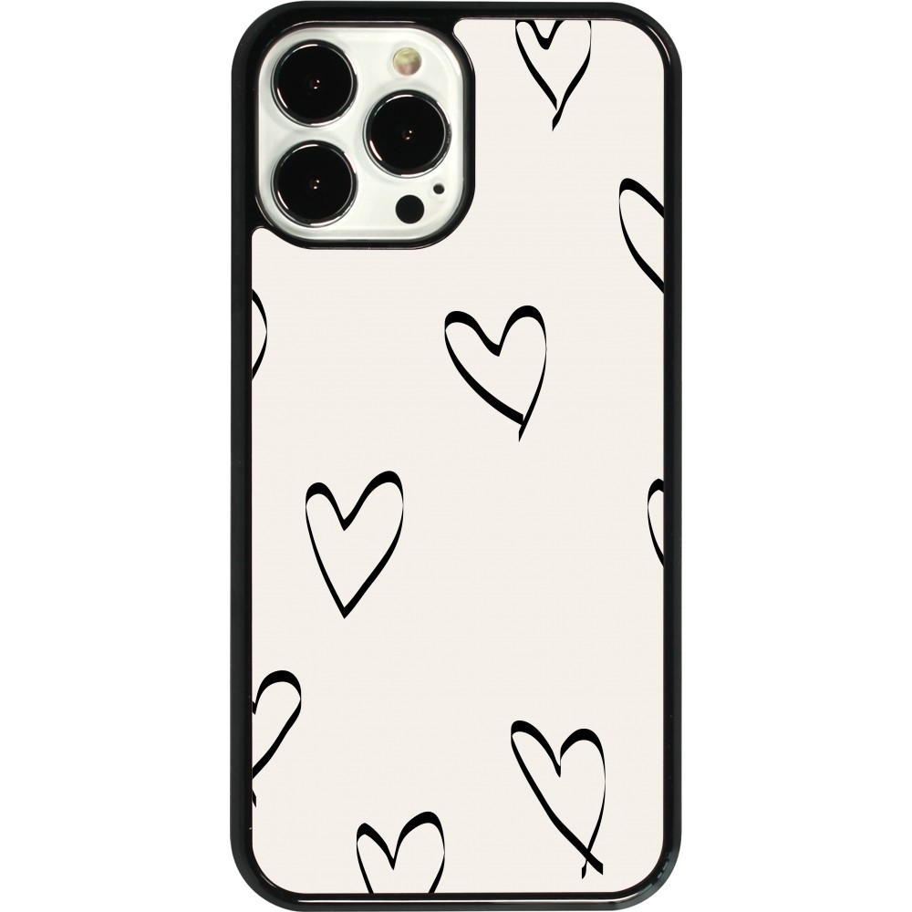 iPhone 13 Pro Max Case Hülle - Valentine 2023 minimalist hearts