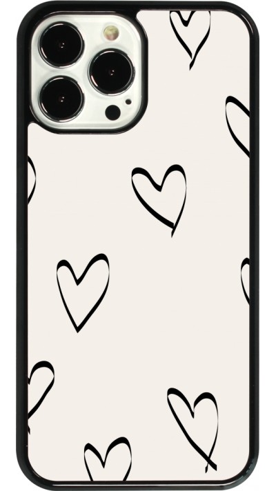 Coque iPhone 13 Pro Max - Valentine 2023 minimalist hearts