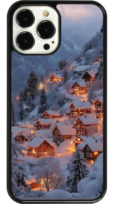 iPhone 13 Pro Max Case Hülle - Winter 25 Winter snowy village