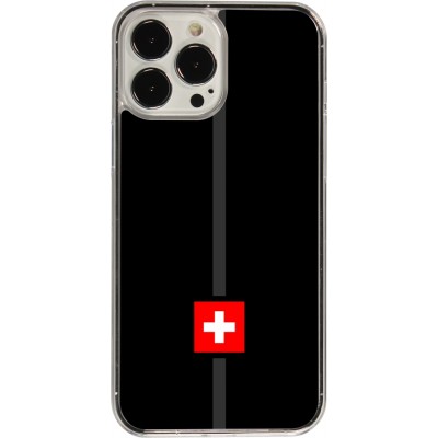iPhone 13 Pro Max Case Hülle - Kunststoff transparent Kanton CH schwarz