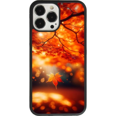 iPhone 13 Pro Max Case Hülle - Silikon schwarz Herbst Magisch Orange