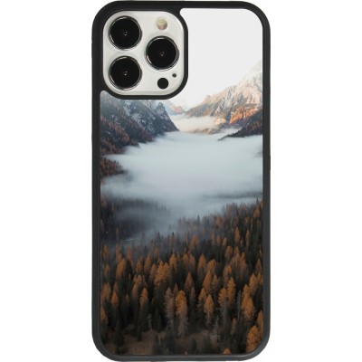 iPhone 13 Pro Max Case Hülle - Silikon schwarz Autumn 22 forest lanscape