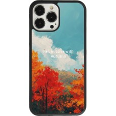 iPhone 13 Pro Max Case Hülle - Silikon schwarz Autumn 25 Fall in love