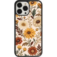 iPhone 13 Pro Max Case Hülle - Silikon schwarz Autumn 25 Flower pattern