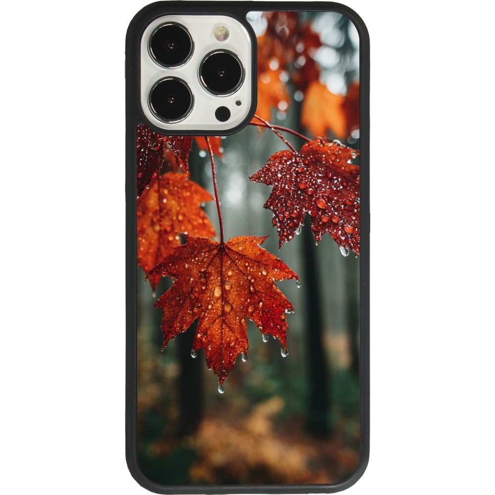 iPhone 13 Pro Max Case Hülle - Silikon schwarz Autumn 25 Rain