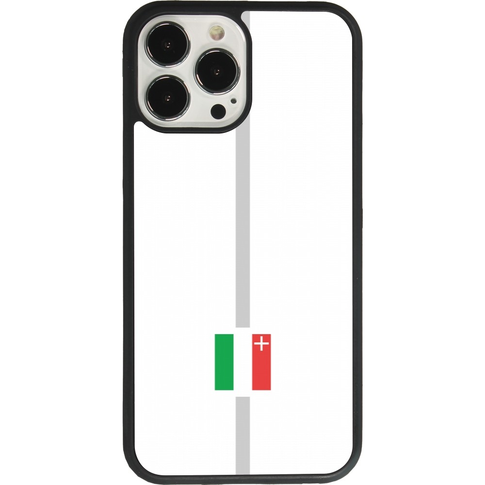 iPhone 13 Pro Max Case Hülle - Silikon schwarz Kanton NE weiss
