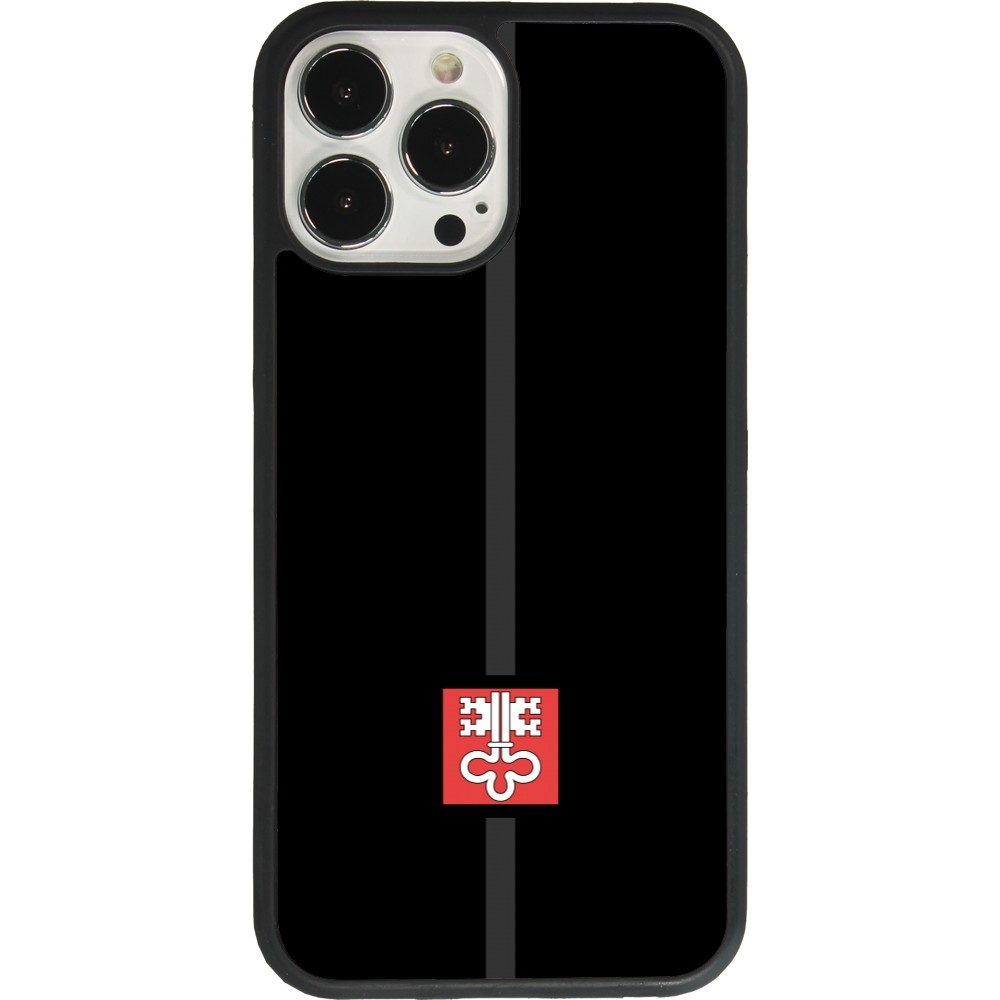 Coque iPhone 13 Pro Max - Silicone rigide noir Canton NW noir