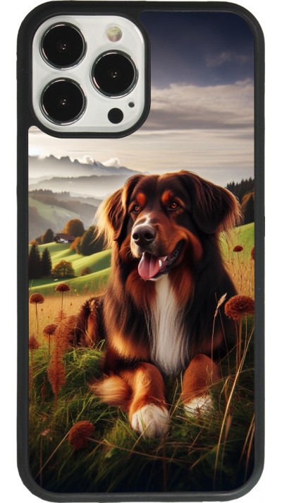 iPhone 13 Pro Max Case Hülle - Silikon schwarz Hund Land Schweiz