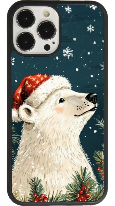 Coque iPhone 13 Pro Max - Silicone rigide noir Christmas 25 Bear