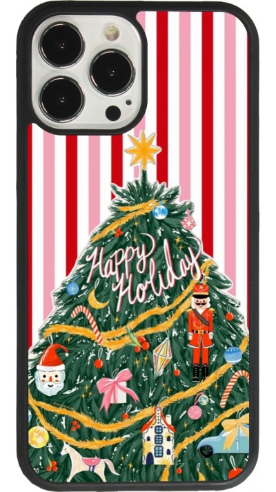 Coque iPhone 13 Pro Max - Silicone rigide noir Christmas 25 Happy Holiday