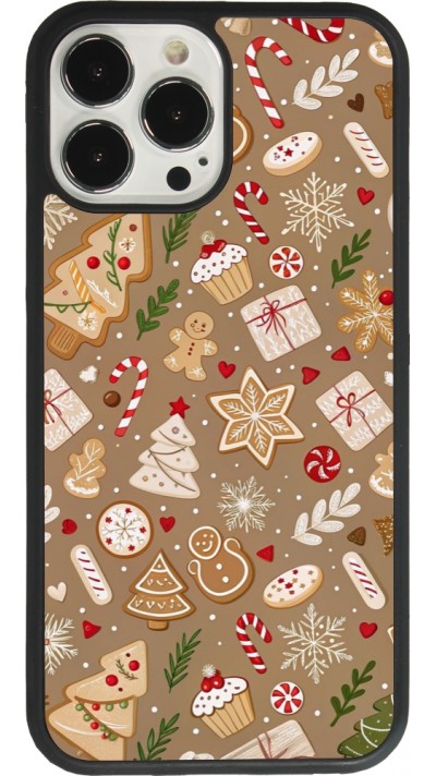 Coque iPhone 13 Pro Max - Silicone rigide noir Christmas 25 Pattern Ginger Cookie