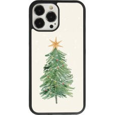 Coque iPhone 13 Pro Max - Silicone rigide noir Christmas 25 Sketch Tree